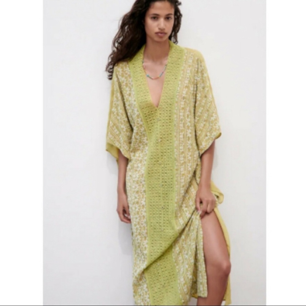 ZARA EMBROIDERED TUNIC DRESS